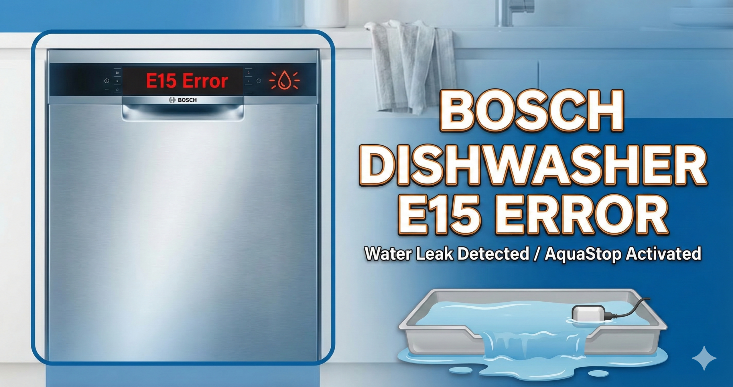 Bosch dishwasher E15 error code fix