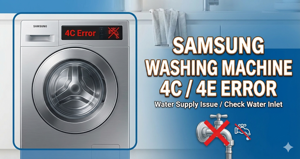 samsung washing machine 4c / 4e error fix