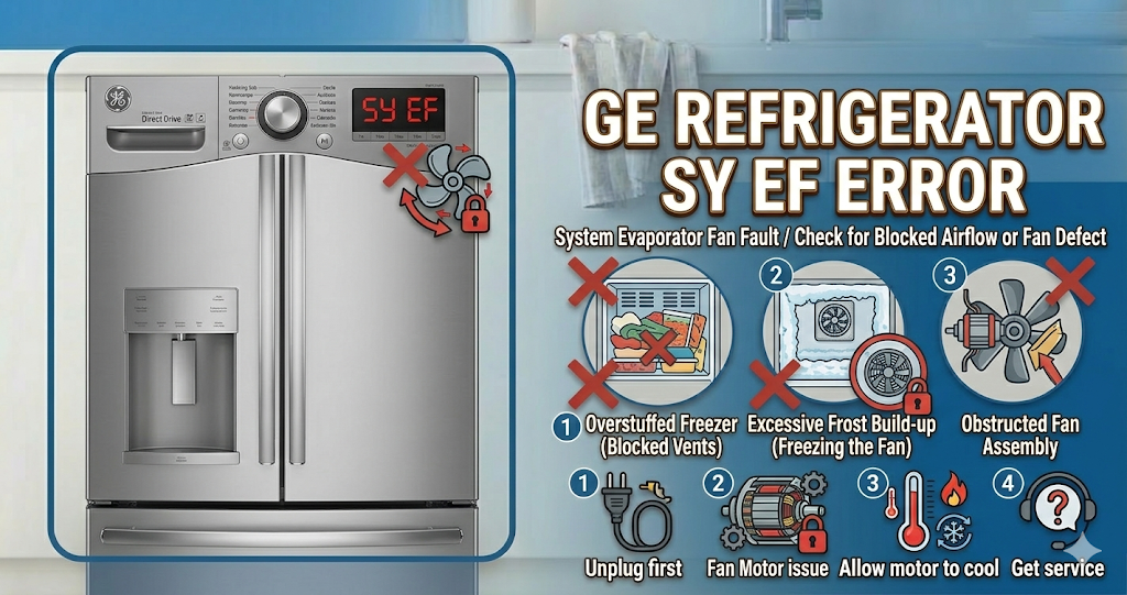 GE refrigerator SY EF error