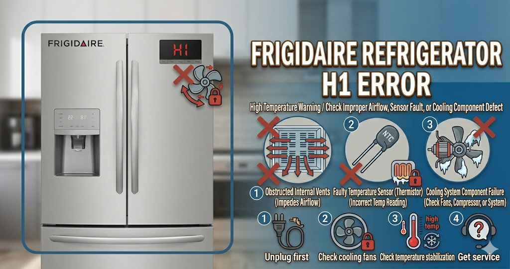 Frigidaire refrigerator H1 error