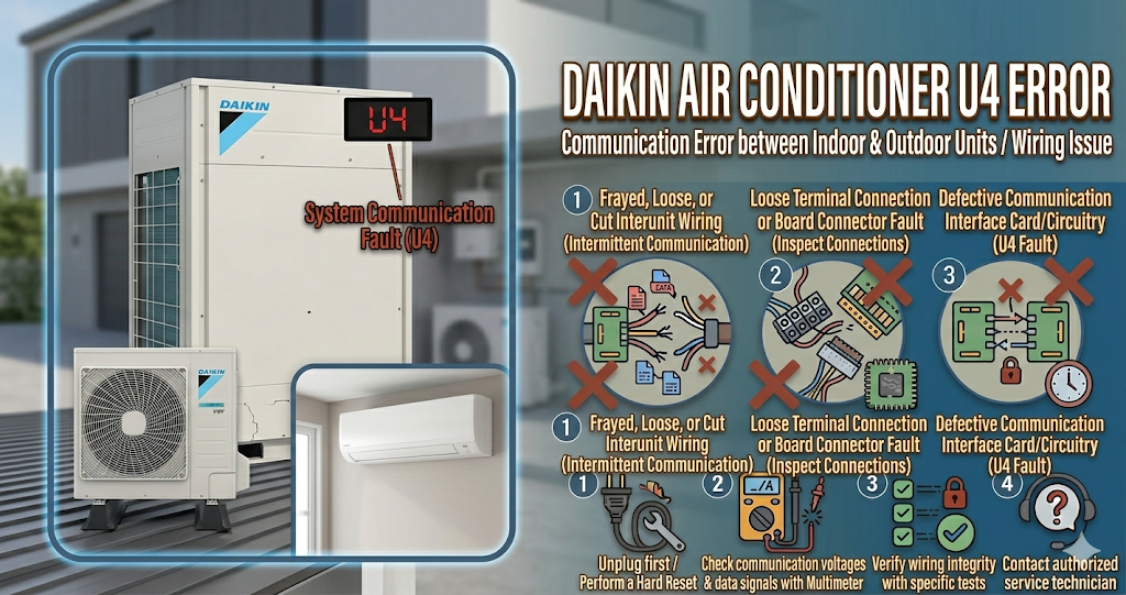 Daikin air conditioner U4 error