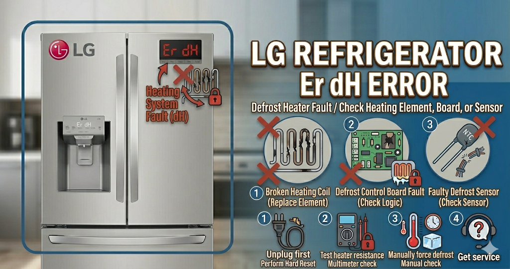 LG refrigerator Er dH error