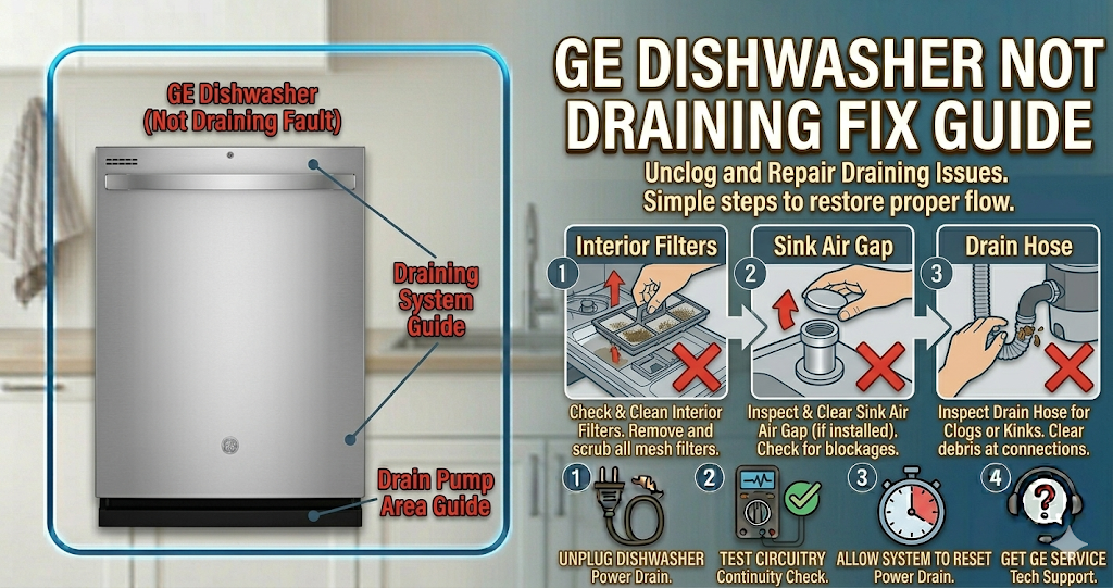 GE Dishwasher Not Draining