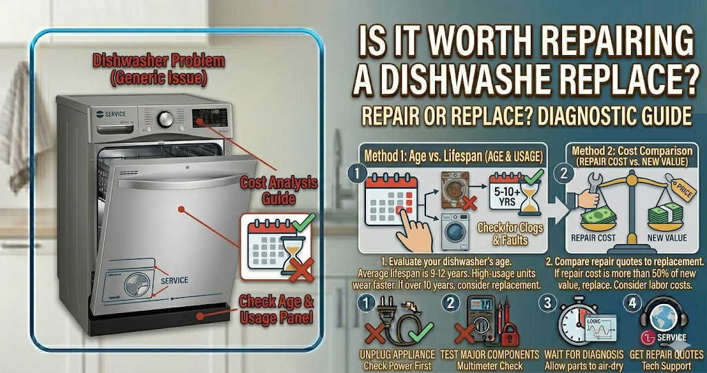 is it worth repairing a dishwasher