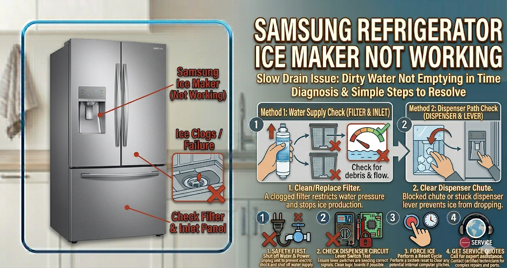 samsung ice maker not working