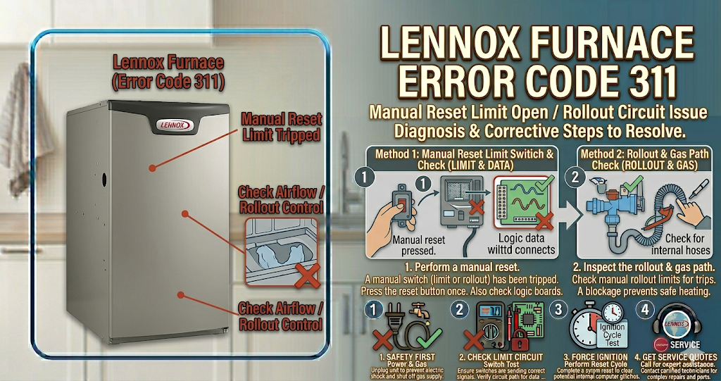 lennox furnace error code 311