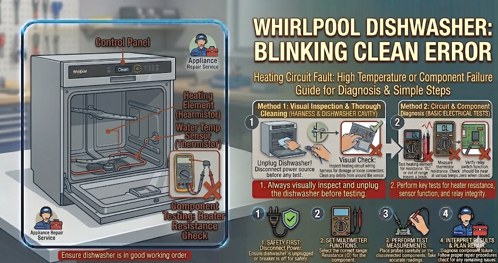 Whirlpool Dishwasher Blinking Clean Light