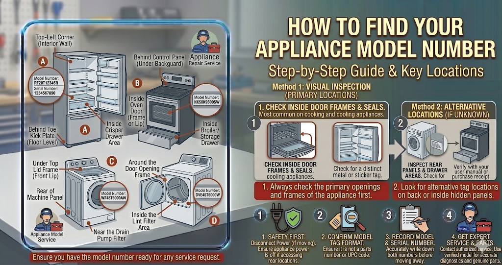 How to Find Your Appliance Model Number