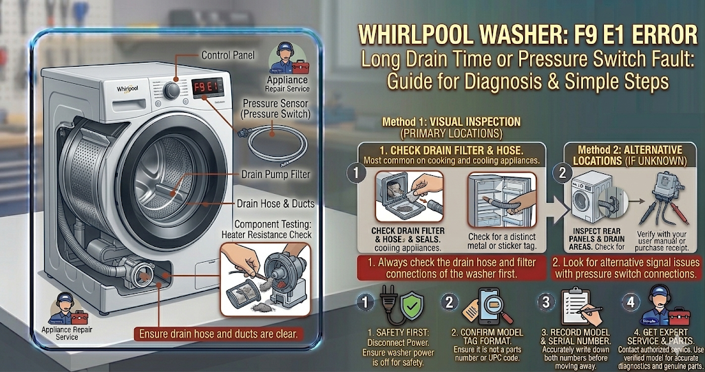 whirlpool washer f9 e1 error